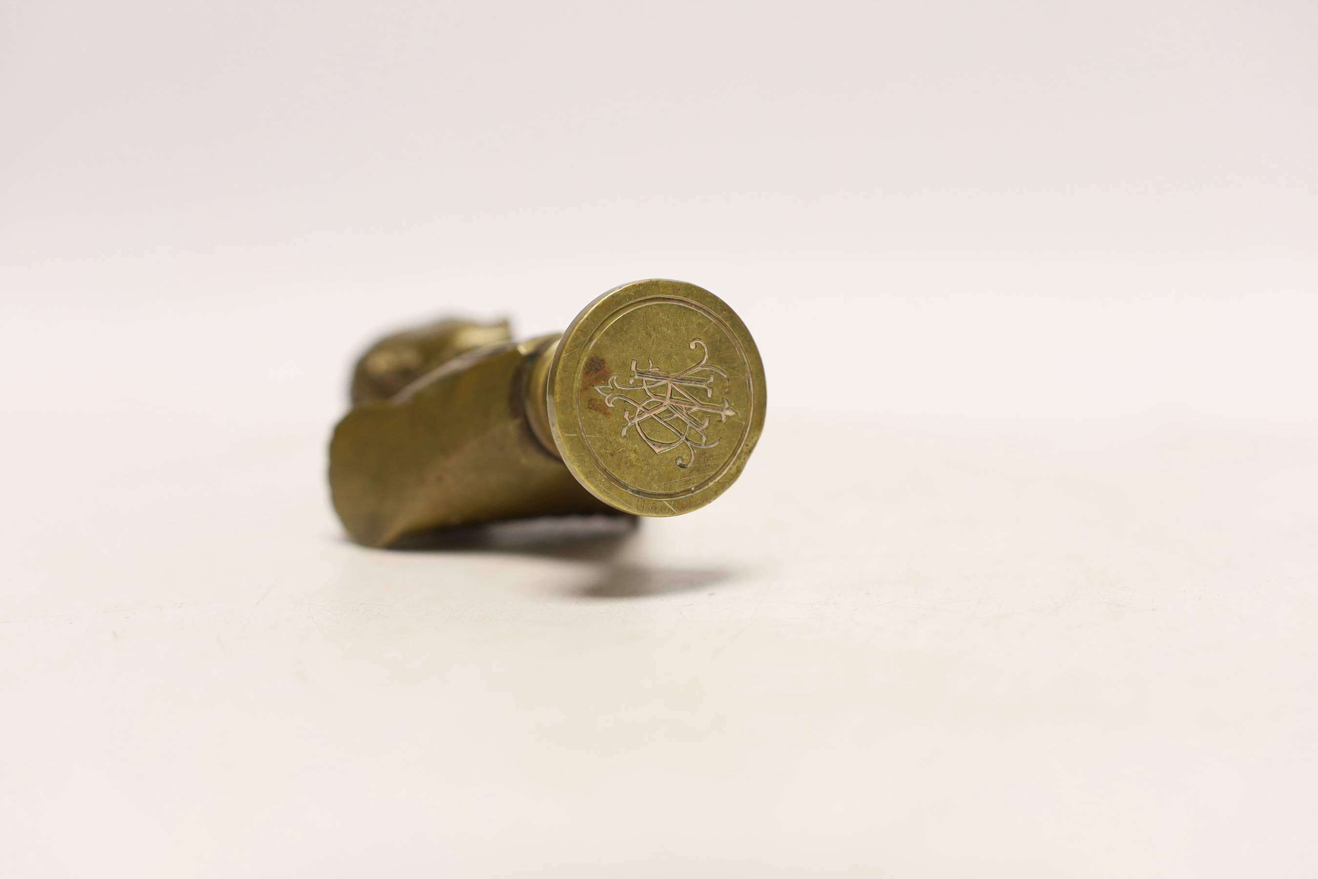 A bronze seal by Baron Bosio, circa 1824-25, cast as the bust of Henry IV as a child